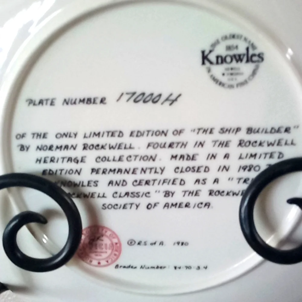 Norman Rockwell collectors plate, 